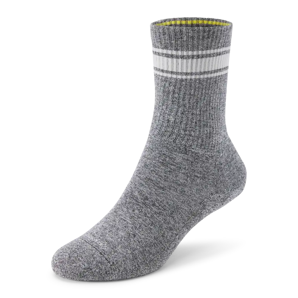 Anytime Crew Sock - Natural Grey Heather/Light Grey