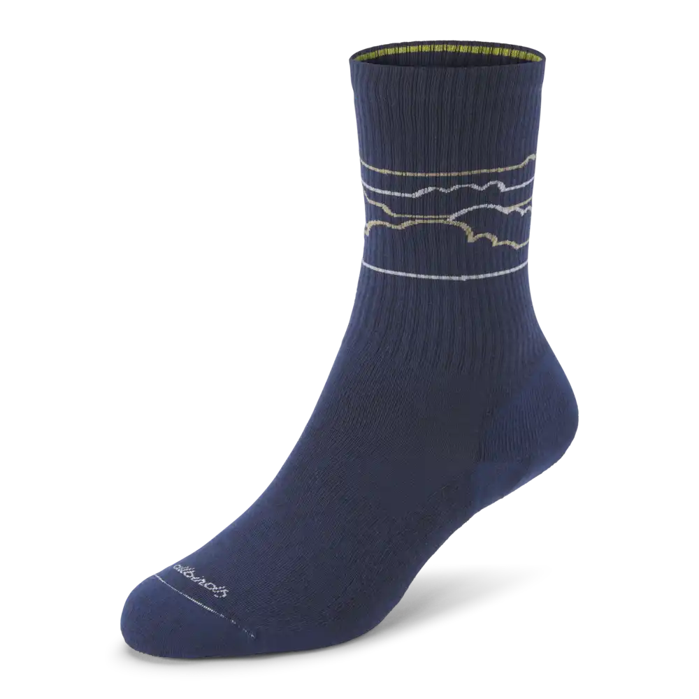 Anytime Crew Sock - Deep Navy/Rugged Beige (Medium Grey) - Cloudstripe