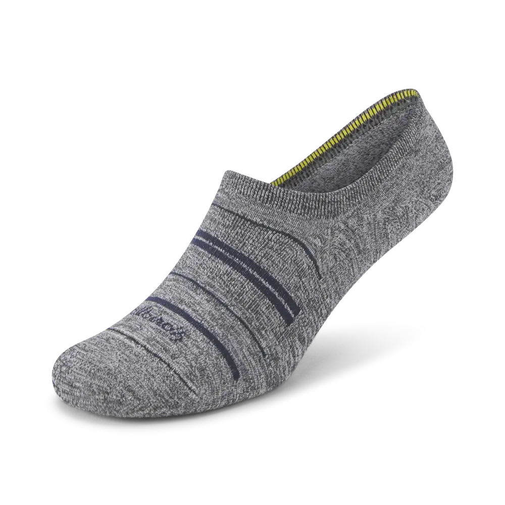 Anytime No Show Sock - Natural Grey Heather/Deep Navy