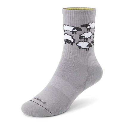 Anytime Crew Sock - Medium Grey/Blizzard (Natural Black) - Sheep