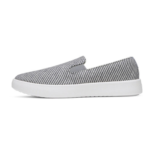 Women's Canvas Cruiser Slip On - Deep Navy Stripes (Blizzard Sole)