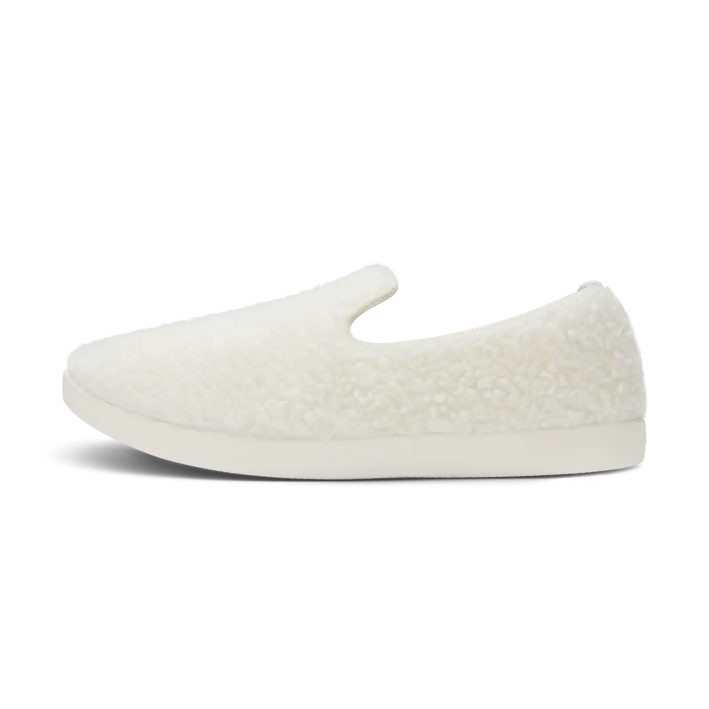 Smallbirds Wool Loungers - Big Kids - Natural White Fluffs (Natural White Sole)